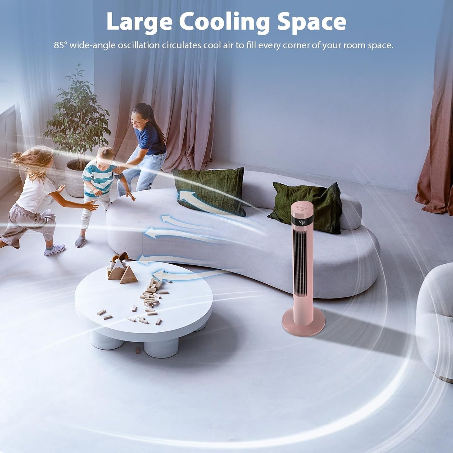 🔥Soon to Be Sold Out!!💝Buy 2 Get 2 Free💥Tower Fan Portable Electric Oscillating Fan