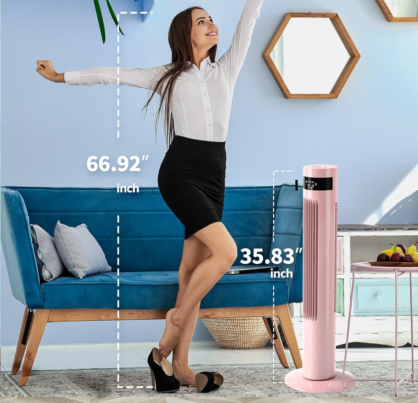 🔥Soon to Be Sold Out!!💝Buy 2 Get 2 Free💥Tower Fan Portable Electric Oscillating Fan